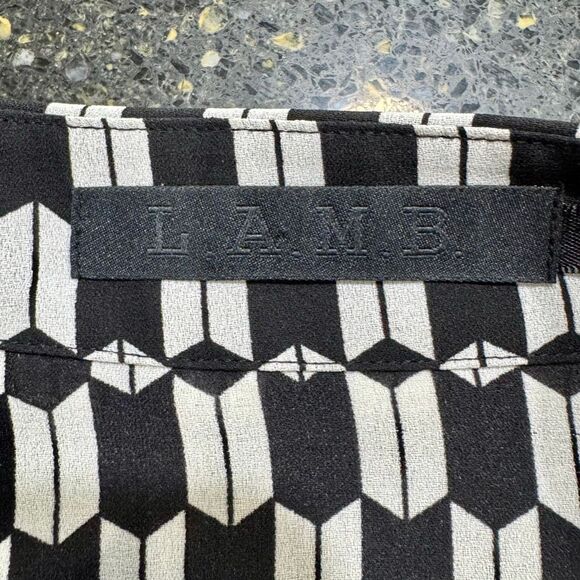 L.A.M.B. Blouse. Black/White. Size 2. - Picture 5 of 9